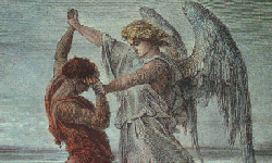 Jacob & the Angel - artist unknown (for source see notes)
